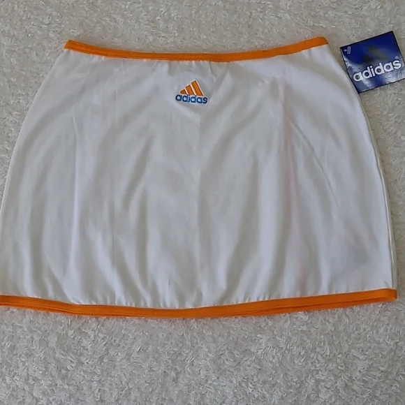 NEW Vintage UT Lady Vols Tennis Skirt White Adidas Split Athleisure Tennessee Md - Picture 3 of 9